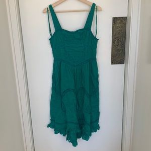 Free People green lace and embroidery dress